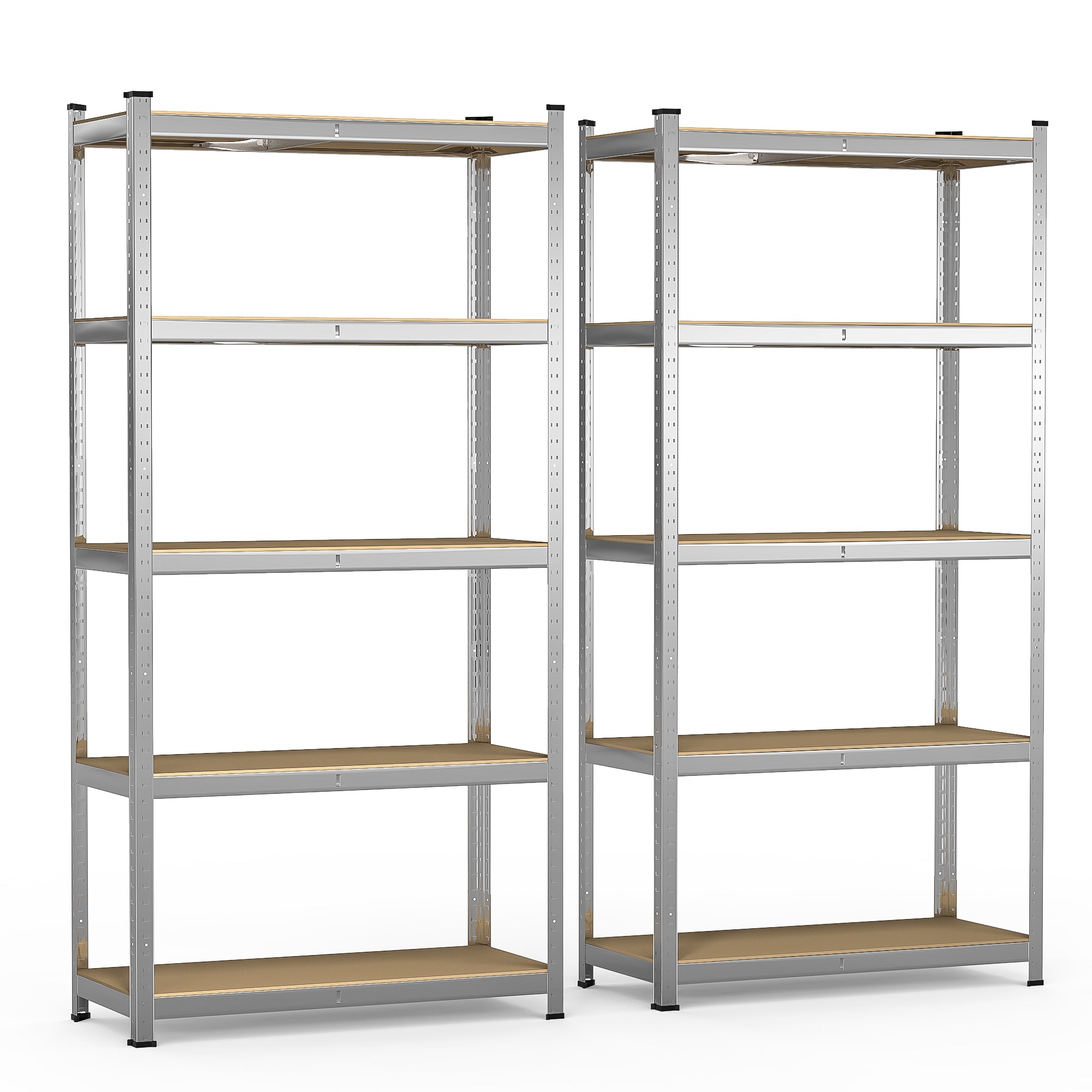 Lot de 2 etageres de rangement charge lourde robuste 5 niveaux 180x90x40cm - VOUNOT FR