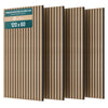 Lot de 4 panneaux acoustiques muraux Tasseaux en bois MDF avec feutre noir 120x60x2.1cm chêne clair