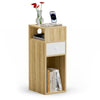 Table de chevet d’appoint avec tiroir et compartiment 25x30x66cm naturel - VOUNOT FR