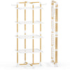 Sechoir a linge vertical tour etendoir pliable 4 niveaux 99x69x175.5 cm style bois blanc - VOUNOT FR