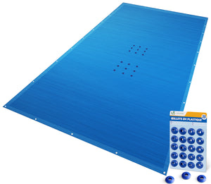 Bache piscine rectangulaire en Polyethylene 160 gr/m2 4x9m Bleue foncé