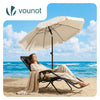 Parasol de jardin 2m avec ancrage sol et sac de transport Beige - VOUNOT FR