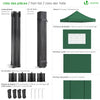 Tonnelle de jardin renforcée 3x3m pliable avec 4 parois et sac de transport a roulette verte