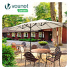 Parasol Jardin Double Aluminium 270 x 460 cm beige - VOUNOT FR