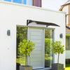 Auvent de porte marquise 120x80 cm transparent en Polycarbonate anti UV Marron - VOUNOT FR
