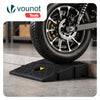 Lot de 2 Rampes de Trottoir en Polypropylene 25x27x7 cm Noir - VOUNOT FR