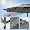 Parasol inclinable 2.70 x 2.40m avec housse de protection gris