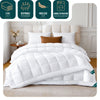 Couette 4 saisons doux 3 en 1 avec rembourrage polyester 500gsm 220x240cm blanc - VOUNOT FR
