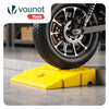 Lot de 2 Rampes de Trottoir en Polypropylene 25x27x7 cm Jaune - VOUNOT FR