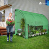 Serre de jardin hivernage murale adossee avec bache PE 300x100x180cm vert