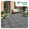 Lot de 11 dalles clipsables exterieures 30x30cm modulaire plastique anthracite - VOUNOT FR