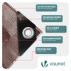 Bâche de Protection en Polyéthylène resistant et impermeable 240g/m² marron 4x8m - VOUNOT FR