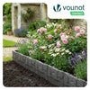 Lot de 175 pcs Bordure de jardin imitation pierre facile a installer 26.7m gris - VOUNOT FR