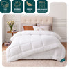 Couette 4 saisons doux 3 en 1 avec rembourrage polyester 500gsm 135x200cm blanc - VOUNOT FR