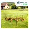 Kit cloture filet a poules PE avec piquets 30m orange - VOUNOT FR