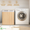 Panier a linge en bambou rectangulaire double compartiments avec couvercle 100L