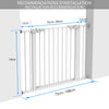 Barriere de Securite porte et escalier 100-108cm blanc pour animaux - VOUNOT FR