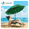 Parasol de jardin 2m avec ancrage sol et sac de transport Vert - VOUNOT FR