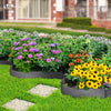 Bordure de jardin PE flexible 20M x 8 CM avec piquets gris