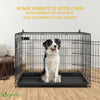 Cage pour chien pliable avec 2 portes verrouillable plateau amovible et housse de protection 107x70x78cm - VOUNOT FR
