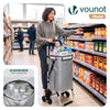 Chariot de courses pliable monte escalier aluminium avec sac isotherme gris - VOUNOT FR