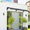 Auvent de porte marquise 200x80 cm en Polycarbonate anti UV Anthracite - VOUNOT FR