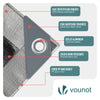 Bâche de Protection en Polyéthylène resistant et impermeable 180g/m² gris et noir 6x8m - VOUNOT FR