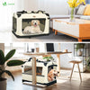 Sac transport pliable chien chat caisse cage portable 82x60x60cm beige - VOUNOT FR