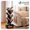 Bibliotheque Arbre etagere a Livres 38x19x113cm Noir