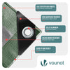 Bâche de Protection en Polyéthylène resistant et impermeable 240g/m² vert et argent 4x8m - VOUNOT FR