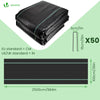 Toile de paillage contre les mauvaises herbes 25Mx1M avec 50 piquets Anti-UV 100g/m2