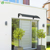 Auvent de porte marquise 100x80 cm en Polycarbonate anti UV Anthracite - VOUNOT FR