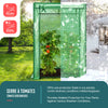 Serre de jardin Serre tomates avec grande porte enroulable bache PE renforcee 135g/m2 100x50x150cm Vert - VOUNOT FR