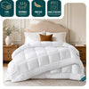 Couette 4 saisons doux 3 en 1 avec rembourrage polyester 500gsm 155x200cm blanc - VOUNOT FR