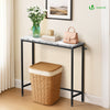Console table style industriel en metal et MDF 75x24x75 cm Blanc