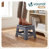 Tabouret pliant antiderapant 32x25x22 cm plastique gris - VOUNOT FR