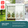 Serre de jardin Serre tomates avec porte et fenetres moustiquaire bache PE renforcee 135g/m2 200x77x170cm Blanc - VOUNOT FR