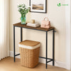 Console table style industriel en metal et MDF 75x24x75 cm Marron
