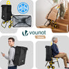 Chariot de courses pliable avec siege Jaune - VOUNOT FR