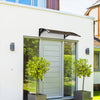 Auvent de porte marquise 100x80 cm transparent en Polycarbonate anti UV Marron - VOUNOT FR