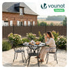 Clôture en canisse PVC 160x500cm imitation osier marron - VOUNOT FR