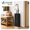 Porte-parapluies Metal avec bac de recuperation eau et 4 Crochets Motif Parapluie 15.5 x 15.5 x 43.5 cm noir - VOUNOT FR