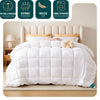 Couette temperee doux avec rembourrage polyester 300gsm 200x200cm blanc - VOUNOT FR