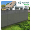 Brise vue occultant en HDPE 90g/m² 1.5x20m avec attaches de fixation gris - VOUNOT FR