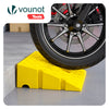 Lot de 2 Rampes de Trottoir en Polypropylene 25x27x11 cm Jaune - VOUNOT FR