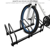 Ratelier range velo acier mural et sol 3 vélos Noir