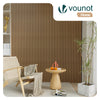 Lot de 4 panneaux acoustiques muraux Tasseaux en bois MDF avec feutre noir 120x60x2.1cm chêne clair