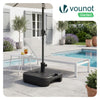 Pied de parasol sable et eau pour mat 38/48mm 22L HDPE noir - VOUNOT FR