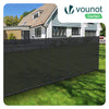 Brise vue occultant en HDPE 90g/m² 1x20m avec attaches de fixation anthracite - VOUNOT FR