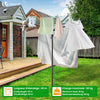 Etendoir a Linge Exterieur Rotatif avec housse de protection et Surface etendage 45m Gris - VOUNOT FR